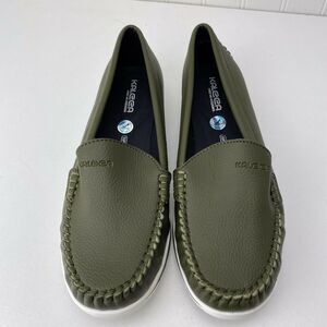 Green Loafers Kaleea Women’s US 6 Super Soft Moccasins Boat Shoes